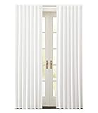 Light & Pro Curtain for Living Room,100% Cotton Curtain Eco Friendly,Extra Large-50x84 White-Set of 2 Panles