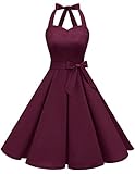 DRESSTELLS Vintage 1950s Rockabilly Polka Dots Audrey Dress Retro Cocktail Dress