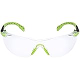 3M Solus 1000 Series Protective Eyewear with Clear Scotchgard Anti-fog Coating, One Size Fits Most, Green/Black