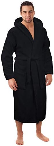 Hooded Terry Bathrobe for Women and Men, Turkish Cotton Terry Cloth Robe