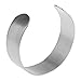 Jili Online Stainless Steel Unfinished Blank Bangle Setting Cuff Bracelet for Jewelry Making Craft - Silver, 2cm