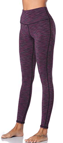 Women Yoga Pants Workout Running Leggings Purple L