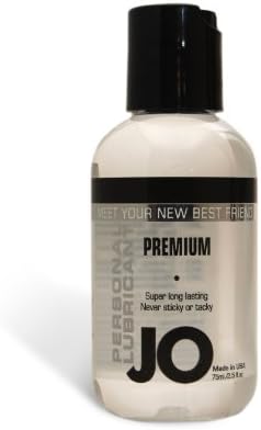 Jo Premium Silicone Personal Lubricant (2.5 Oz) Is Incredibly Long Lasting, Silky Smooth and Water-proof. It Is Latex Safe and Non Toxic, Non Allergenic, and Does Not Block Your Pores. Uniquely Formulated and Is Never Sticky or Tacky!