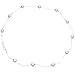 Swarovski Elements Simulated Pearls Station Illusion Sterling Silver Chain Necklace