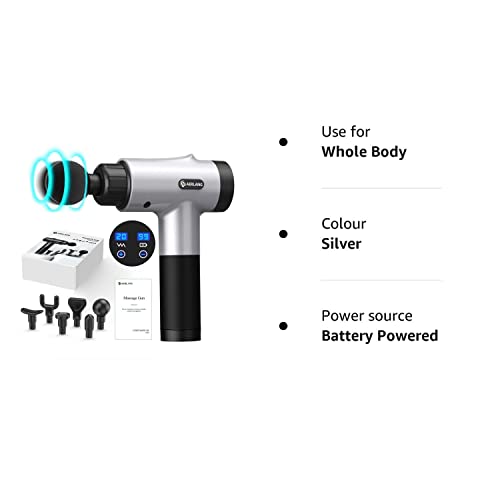 AERLANG Massage Gun, Deep Tissue Massage Gun for Athletes with Paper Storage Box, Professional Portable Muscle Massage Gun, for Pain Relief with 6 Massage Heads 20 Speed, Gifts for Men