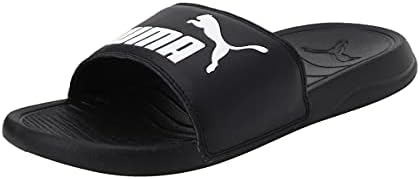 Men Popcat 20 Slide Sandal, Puma Black-Puma White, 42 EU