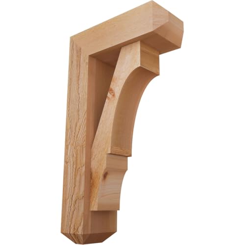6"W x 16"D x 28"H Balboa Craftsman Rough Sawn Bracket w/Offset Brace, Western R…