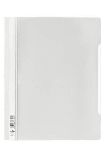 Durable Schnellhefter mit transparentem Deckel, überbreit, 50 Stück, weiß, 257002