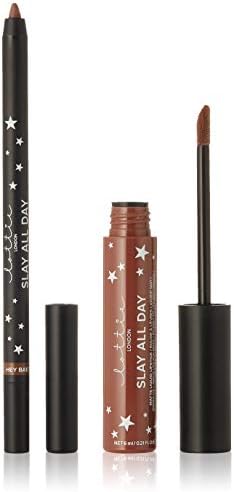 Lottie London Slay All Day Lip Kit, Brown, 7 g