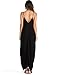 May&Maya Women's Black V Neckline All in One Beach Maxi Long Dress (XL)