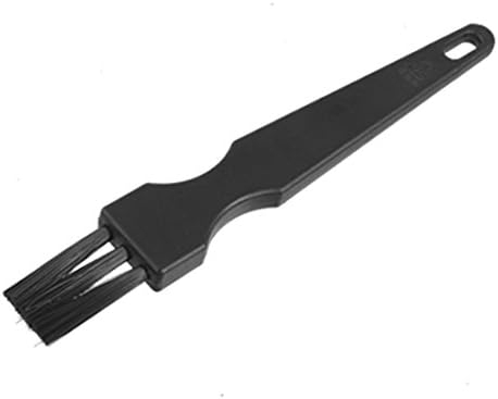 TOOTO 2 Pcs 15mm x 5mm x 30mm Black Plastic Flat Handle Nylon Anti Static ESD Tool Cleaning Keyboard Brush