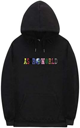 YuanDian Mens Womens Astroworld Wish You were Here Hoodies Autumn Winter Sports Casual Long Sleeve Pullover Top Warm Plus Velvet Lining Hooded Sweatshirts Sweater Jumper Black 2# L