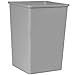Rubbermaid Commercial Products Untouchable 35 Gal Square Trash Container, Gray, for Offices/Mailrooms/Classrooms/Areas of High Waste Generation