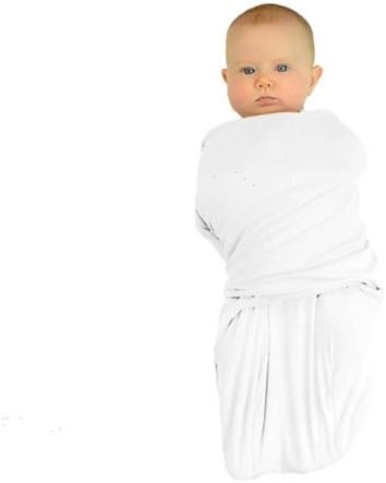 The Only Womb Replicating Sleeping Swaddle Wrap (Small (Newborn), White/White Binding)