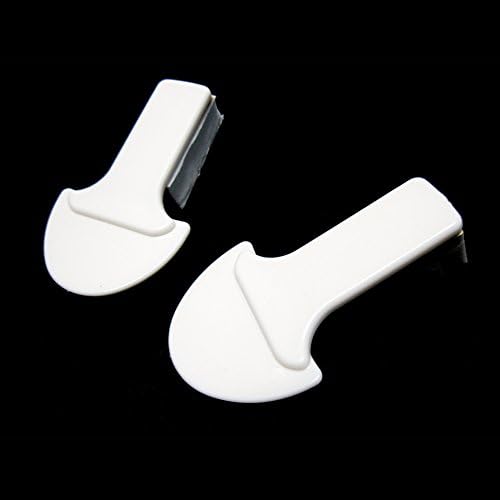 2pcs Sanitary Toilet Seat Cover Lifter Toilet Bowl Seat Cover Lift Handle White