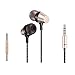 MATEDSOUS Earbuds with Mic and Volume Control Comfortable Noise Isolating Earphone Crystally-1 Wired in-Ear Headphone Clear HD Sound and Bass for Music and Cell Phones Gold Color Premium Gift Package