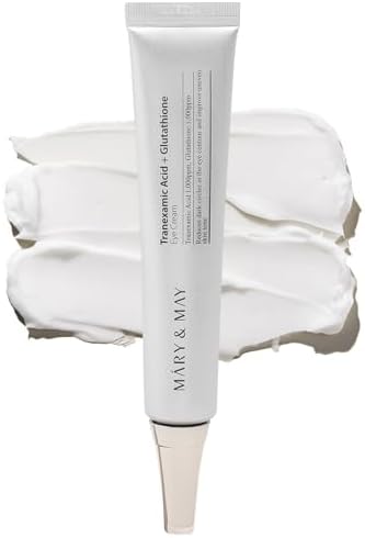 Mary&May Tranexamic Acid + Glutathione Eye Cream - Powerful Antioxidant,  Reduces Dark Circles in the Eye, Improve Uneven Skin Tone with Vitamin C