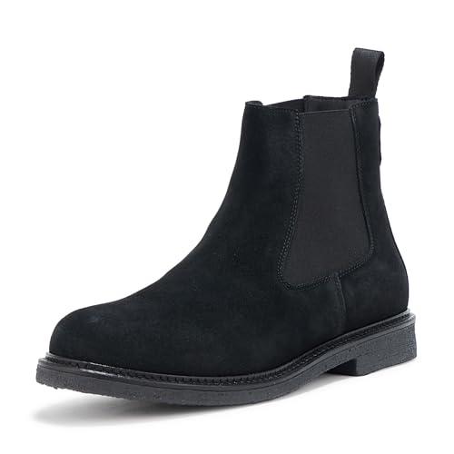 BOSS, Kobe Suede Chelsea Boots, black gloss, 9