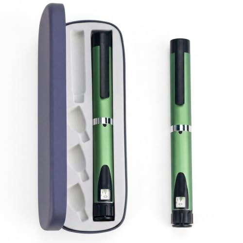 60 Unit Peptide Pen, Research Reusable Peptide Pen Injector with Protect Case, Clear Scale Design, Universal Compatibility for 3ml Cartridges (Green)