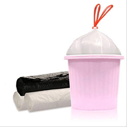 100 Counts Medium Drawstring Trash Bags 8 Gallon White Garbage (8