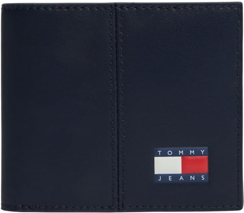 TJM Heritage Portefeuille en Cuir CC & Coin AM0AM14282 à Deux Volets, Bleu Marine foncé, Taille Unique