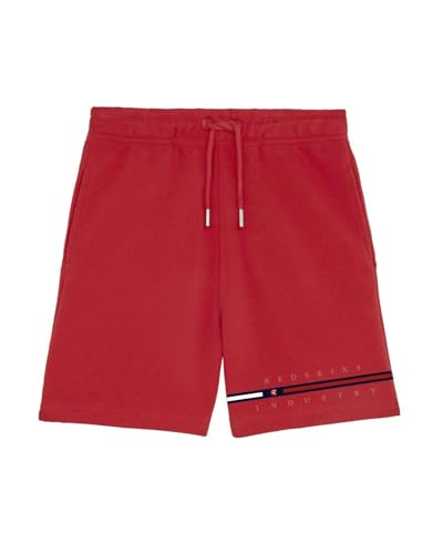 REDSKINS JUNIOR Shorts Pantaloncini Bermuda Chino Elasticizzati Corsa Running Core Sportivi Estivi Bambino Bambina Ragazzo Ragazza Modello Rs4178 Rosso Taglia 14 Anni
