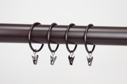 Amazon Com A F Rod Decor 10 Curtain Rings W Clips 2 Inch Cocoa