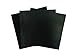 Black Leather Fabric for Crafts: 3 Sheepskin Sheets of Black Suede and Black Lambskin Leather Hides 5x5IN/ 12x12cm