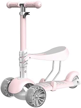 Children's Scooter 2-3-6 Years Old Scooter Can Sit Three-Wheeled Children's Car Flash Wheel Children's Slide Block