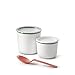 BLACK + BLUM Lunch Pot Leak Proof, Round Food Snack Storage Pot, Perfect for Lunch on The Go, 2 x Watertight Stackable Containers with ‘Spork’, Olive
