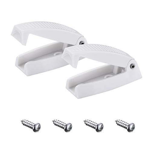 Miady RV Baggage Door Catch -Holds RV Baggage Compartments and Doors Open, Durable Material and Simple Installation- White