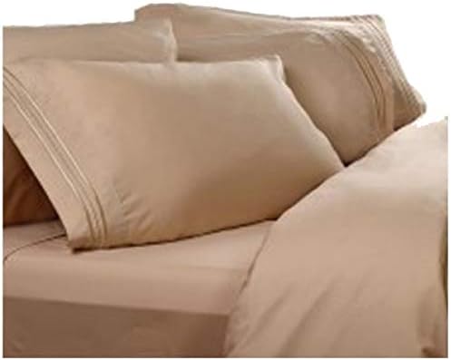 1800 Thread Count Egyptian Bed Sheets, Deep Pocket. Reg. $129.95. Sale $39.95. Softest High Thread Count Sheets (King, Taupe)