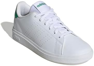 Mixte Enfant Advantage Base 2.0 Junior Shoes, Cloud White/Cloud White/Green, 36 2/3 EU