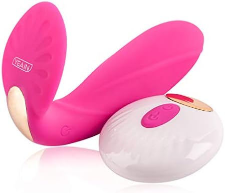 Lruibiao Vibrating Wearable Massaging Toys, Silent Soft Skin-Friendly Butterfly Vibrator (Rose red)