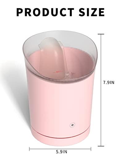 SERENLUX Essential Oil Diffuser, Backflow Mist Like Cloud Fall Cloud Flow, 280ml Aromatherapy Humidifier with LED Lights, Waterless Auto Off, Air Aroma Scent for Home Office Large Room, Pink