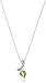 Amazon Collection 10k Gold Gemstone and Diamond Accent Heart Pendant Necklace, 18