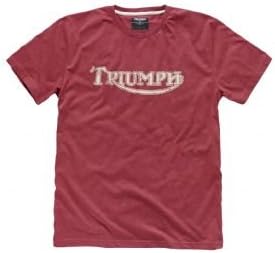 Genuine Triumph Motorcycles Vintage Logo Red T-shirt (X-Large)