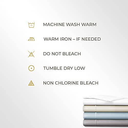 Westbrooke Linen White Sheets for Queen Size Bed 100 Cotton Sheets