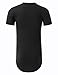 JD Apparel Mens Hipster Tshirts With Side Zipper X Large Black