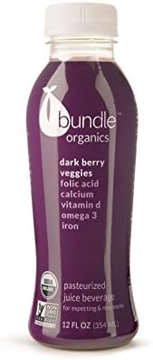 Bundle Organics Juices for Pregnant and New Moms, Dark Berry &amp; Veggies, 6 Count