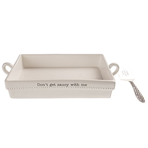 Mud Pie Ceramic Lasagna Baker Set of 2