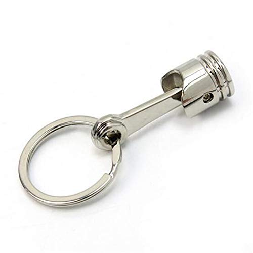 Fitfulvan Clearance Deal! Trendy Car Engine Silvery Piston Key Ring Chain Keychain Key Fob (Silver) - Thumbnail 3