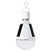 LightMe 12W 720LM E27 Solar Powered LED Bulb, Rechargeable Emergency Lights Lamp for Camping/Hiking/Solar Barn/Tent/Fishing/Emergency Lighting Indoor & Outdoor (White-12W)