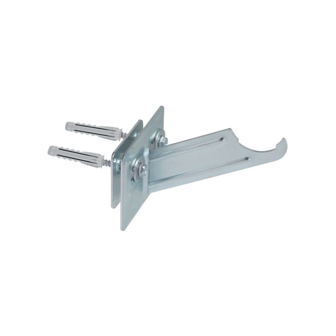 INDEX Fixing Systems RA-RO - Pack of 2 aluminum radiator supports, screw-in (zinc-plated, 100 mm)