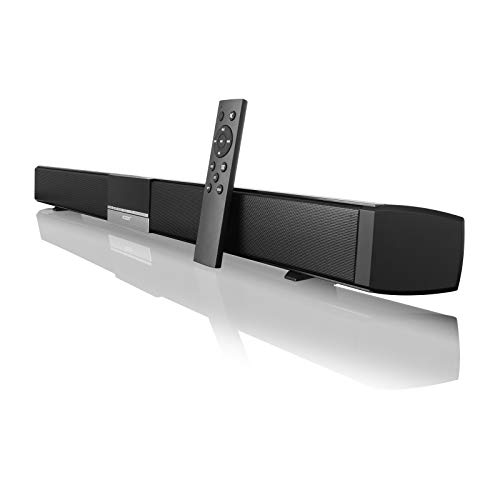 XGODY Soundbar Built-in Subwoofer, 34 Inch Sound Bars for TV 40W Wired Wireless Home Theater Speaker System Support Optical/AUX/Coaxial/USB/BT 4.0