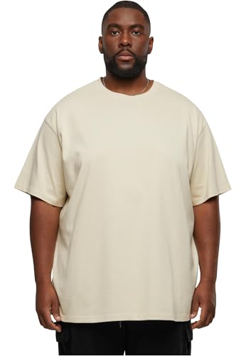 Herren Heavy Oversized Tee – Weites T-Shirt im Oversize Fit aus Baumwolle, schweres Jersey Shirt für Streetwear, Freizeit & entspannte Outfits,Sand,S