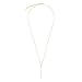 chelseachicNYC Tiny Jewel Minimal Simple Vertical Bar Necklace Gold