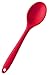 StarPack Basics Silicone Mixing Spoon, High Heat Resistant to 480°F, Hygienic One Piece Design Cooking Utensil for Mixing & Serving (Cherry Red)