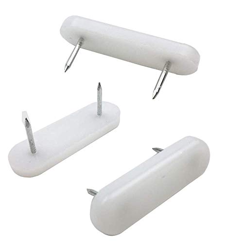 Luckycivia 60 PCS Plastic Head Double Pins, Furniture Chair Leg Feet