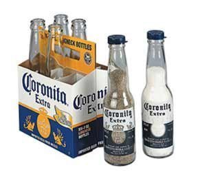 2 Corona Salt and Pepper Caps, Make Your Own Coronita Shakers - //coolthings.us
